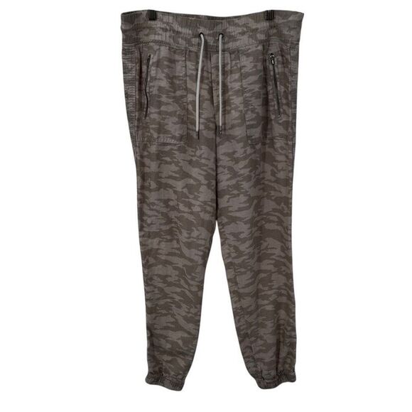 Athleta Cabo Tide Linen Jogger Camouflage Size 10 - Picture 1 of 8